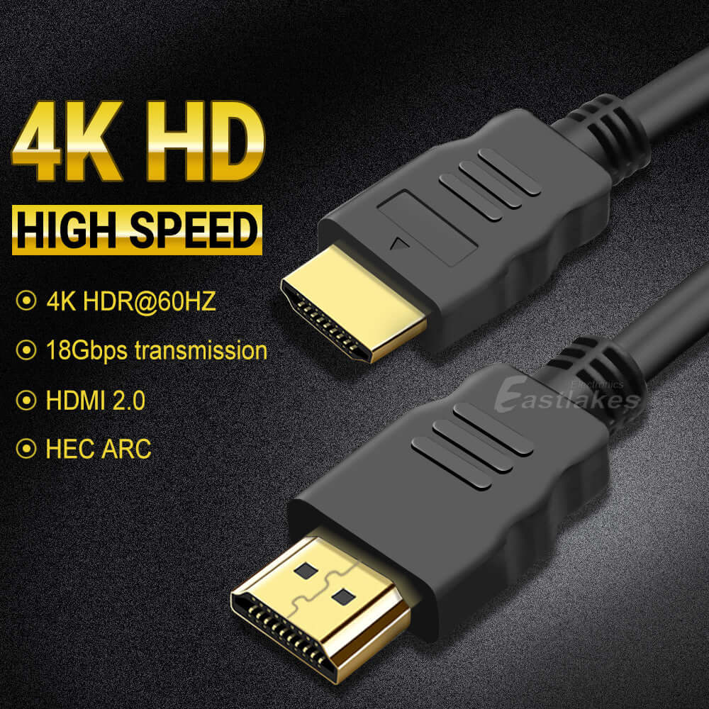 HDMI to HDMI Cable with Ethernet HEC ARC V2.0 - Eastlakes Electronics